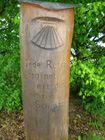 Holzstele zum Jakobusweg Holzstele zum Jakobusweg