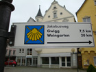 Jakobsweg Schild in Bad Waldsee