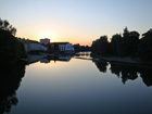 Abendstimmung an der Iller in Kempten