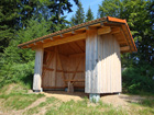 Schutzhtte am Jakobsweg auf dem Sonneckgrat