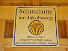 Schutzhtte am Jakobsweg auf dem Sonneckgrat