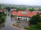 Blick aus dem Fenster, Regenwetter Blick aus dem Fenster, Regenwetter