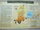 Jakobsweg Infotafel bei der Kirche in Lindau