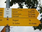Wegweiser in Arbon Wegweiser in Arbon
